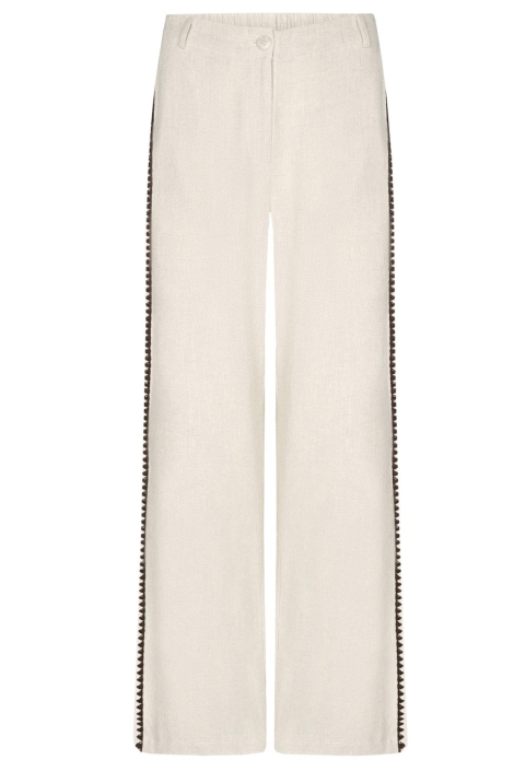 Ydence ecru dames broek | Vooraanzicht