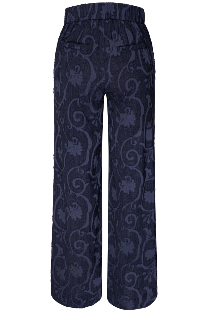 Kimara blauwe dames broek | Achteraanzicht