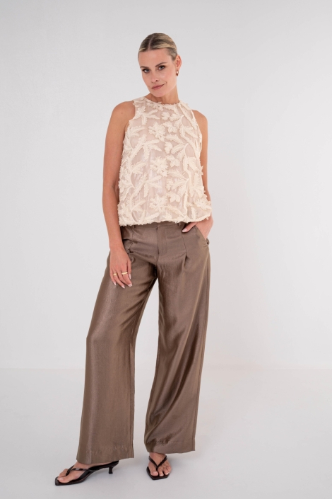 Zizo taupe dames broek | Model