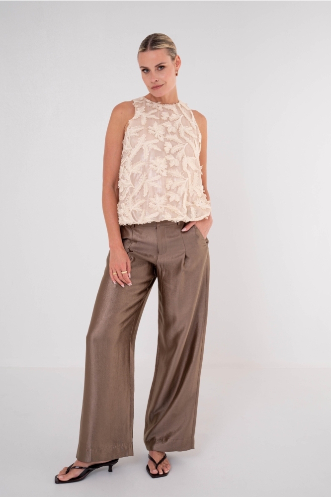 Zizo taupe dames broek | Model