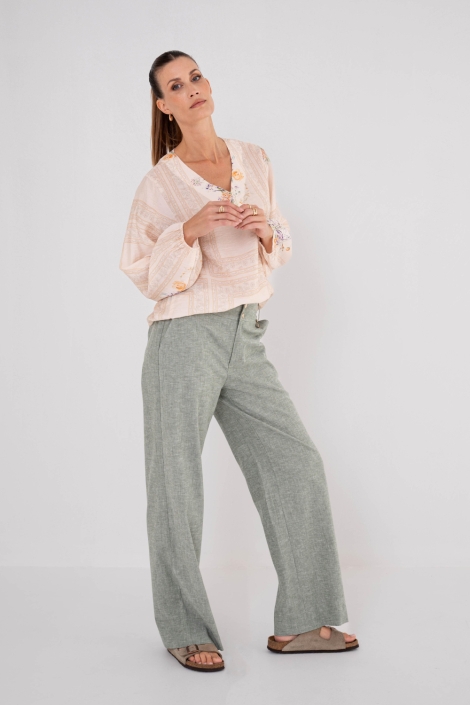Zizo groene dames broek | Model