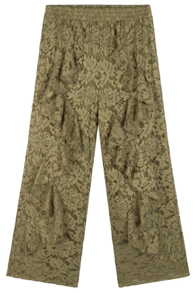 Refined Department groene dames broek | Vooraanzicht
