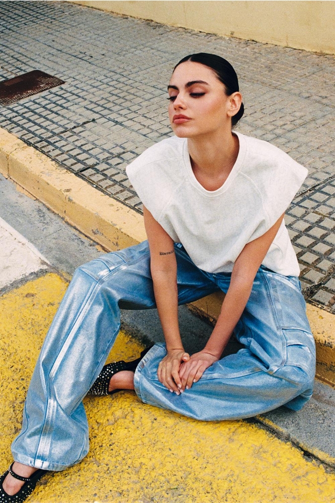 Refined Department blauwe dames jeans | Sfeerbeeld, In situatie