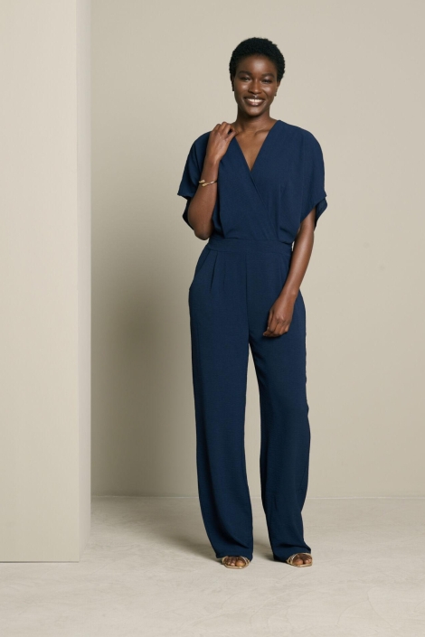 LolaLiza blauwe dames jumpsuit | Model vooraanzicht