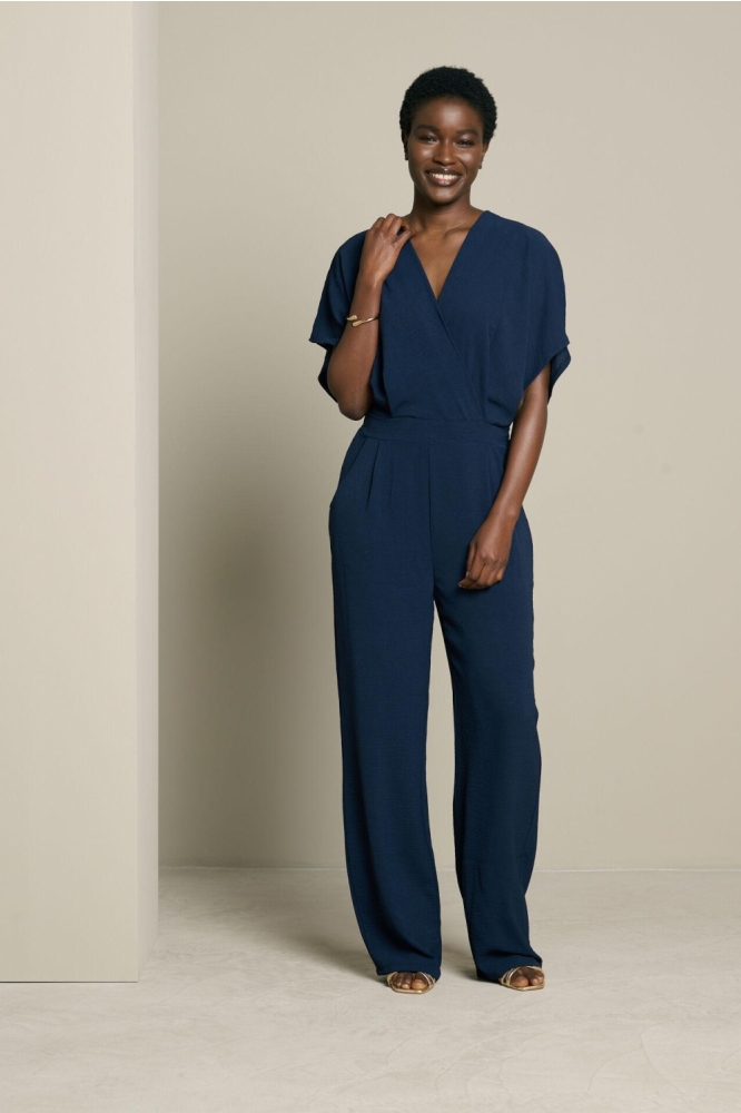 LolaLiza blauwe dames jumpsuit | Model vooraanzicht