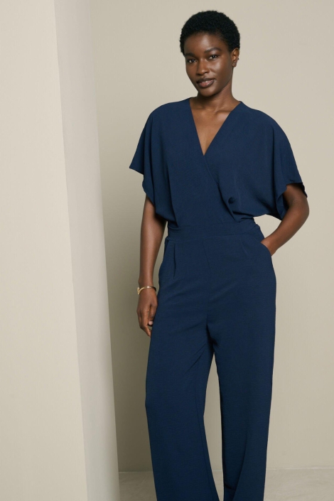 LolaLiza blauwe dames jumpsuit | Close up