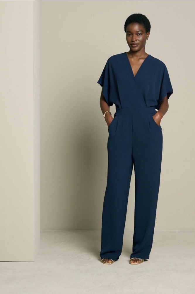 LolaLiza blauwe dames jumpsuit | Model vooraanzicht