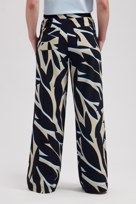 Lady Day multi color dames broek | Model achteraanzicht