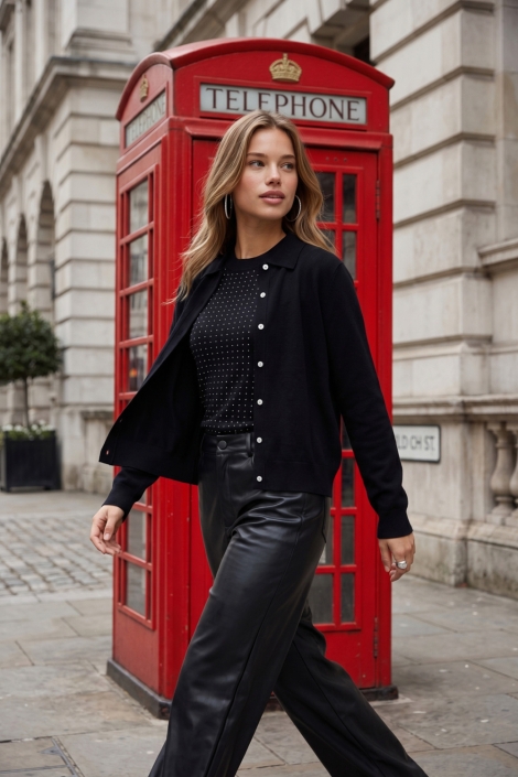 C&S The Label zwarte dames broek | Sfeerbeeld, In situatie