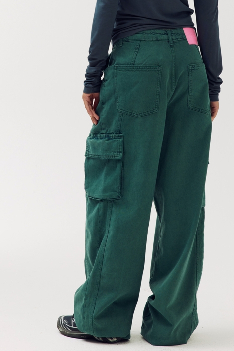 Harper & Yve groene dames jeans | Model achteraanzicht