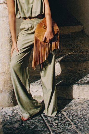 Refined Department Broek WOVEN FLOWY WIDE LEG PANT R2606130194 NOVA 702 ARMY
