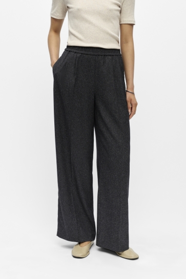 Object Broek OBJSANJA MW LO PANTS NOOS 23049257 Black/Melange
