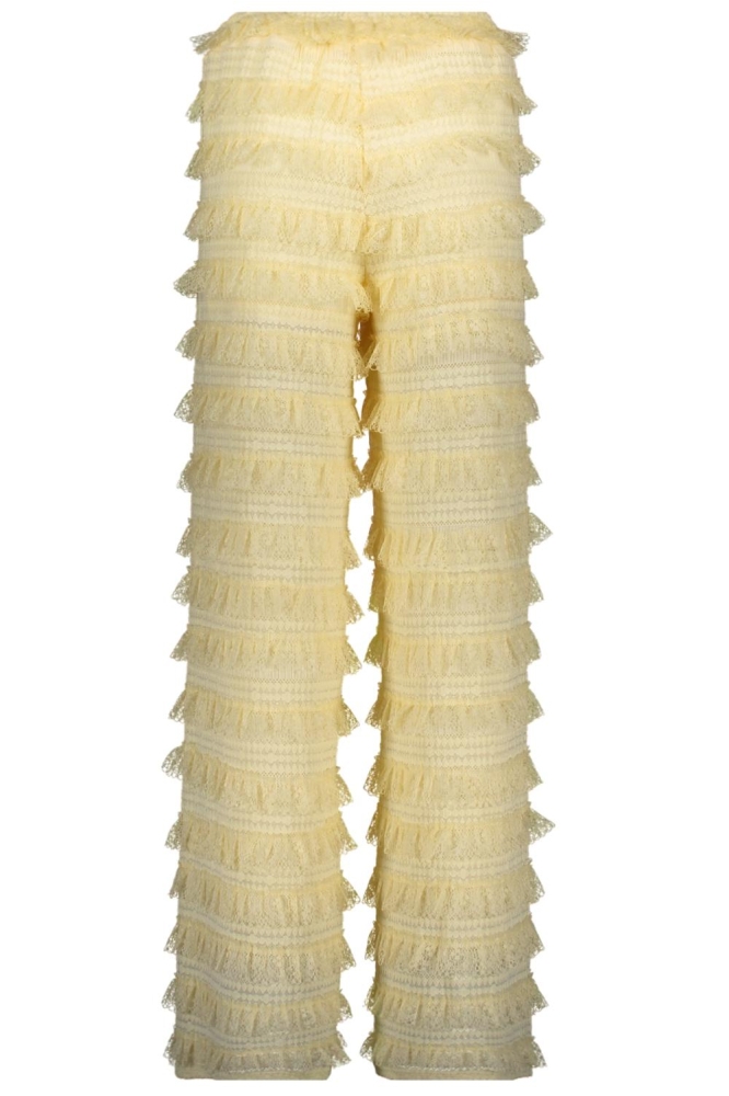 Harper & Yve gele dames broek | Achteraanzicht