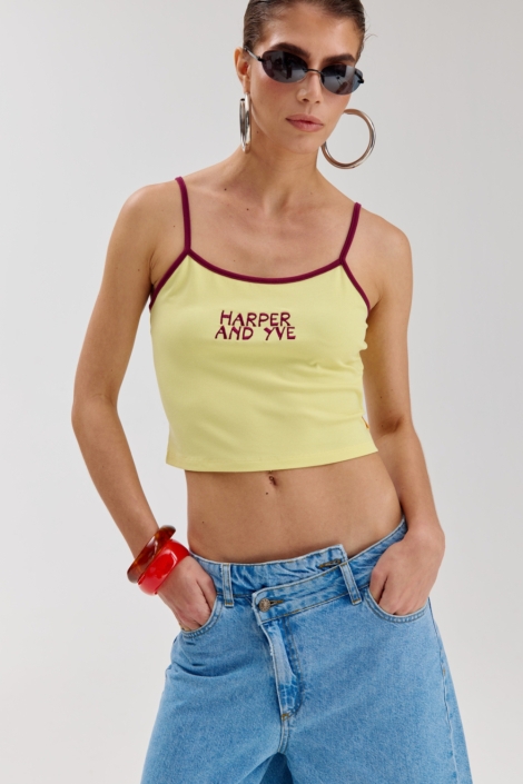 Harper & Yve blauwe dames korte broek | Close up