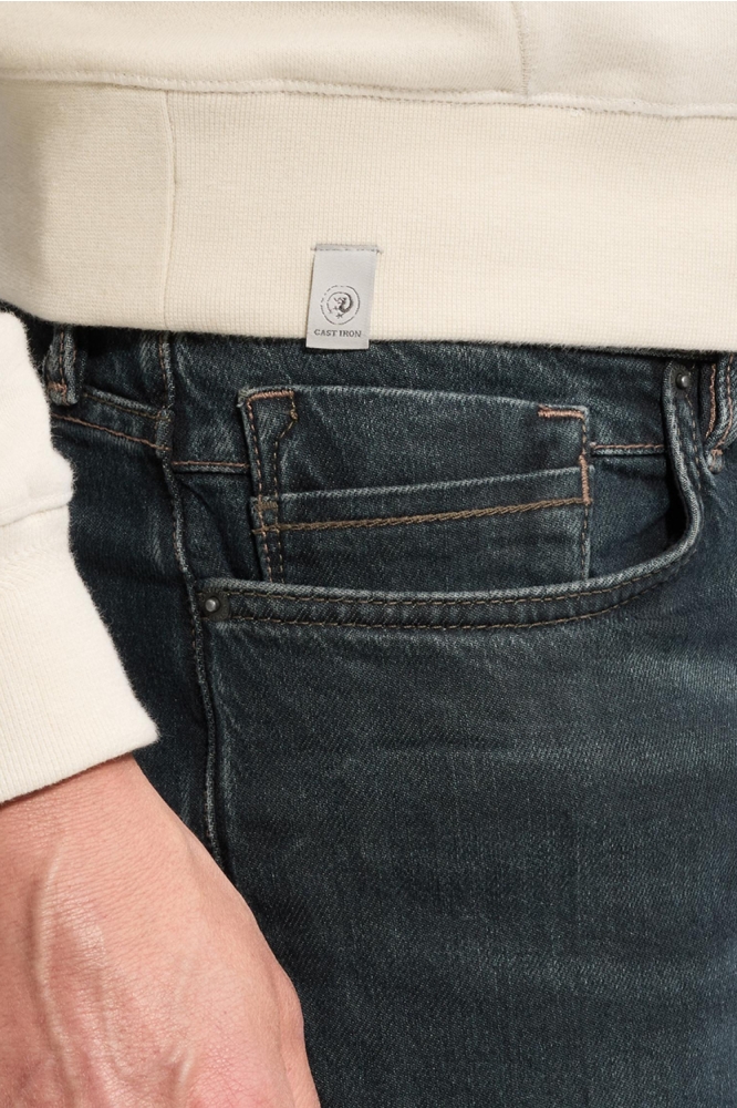 Cast Iron blauwe heren jeans | Close up