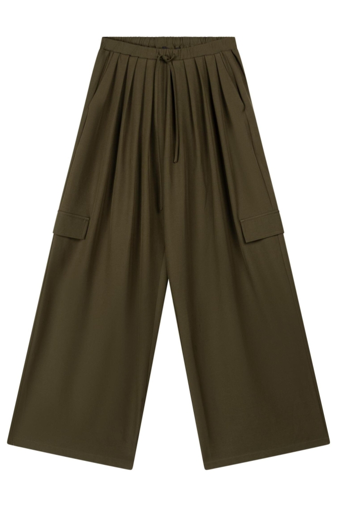 Refined Department groene dames broek | Vooraanzicht