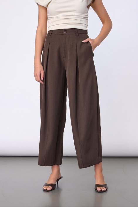 SisterS point bruine dames broek | Model vooraanzicht