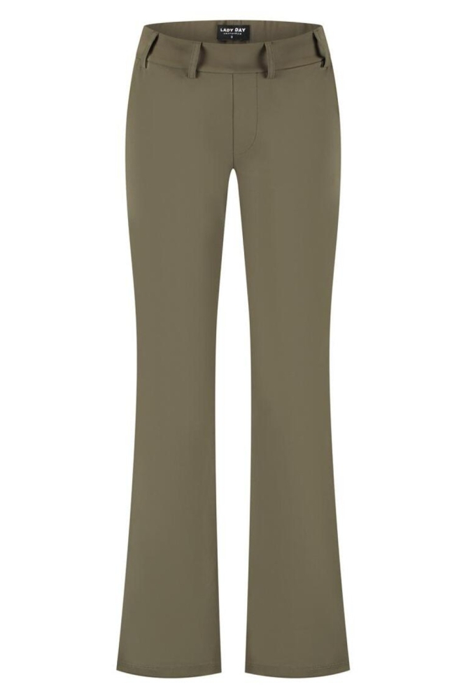 Lady Day groene dames broek | Vooraanzicht