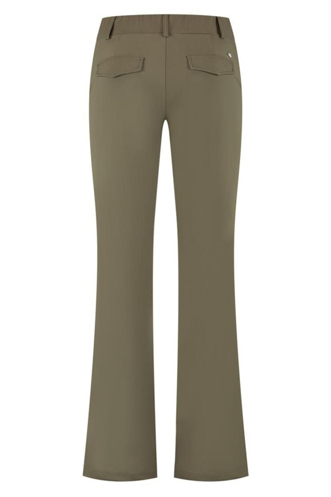 Lady Day groene dames broek | Achteraanzicht