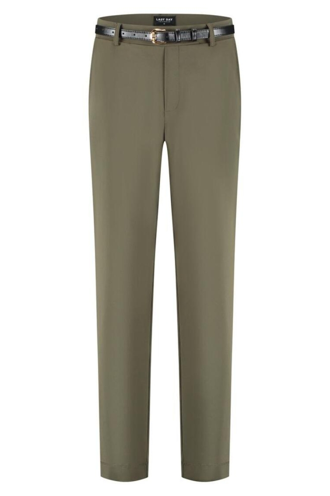 Lady Day groene dames broek | Vooraanzicht