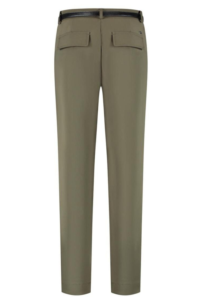 Lady Day groene dames broek | Achteraanzicht