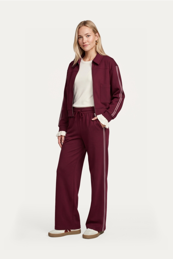 C&S The Label bordeaux dames broek | Model