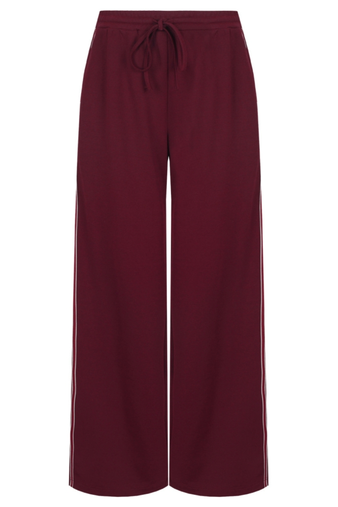 C&S The Label bordeaux dames broek | Vooraanzicht