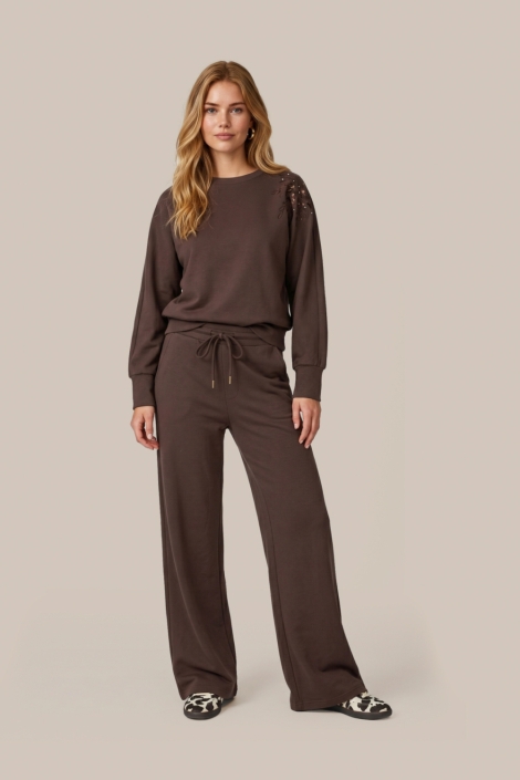 C&S The Label bruine dames broek | Model