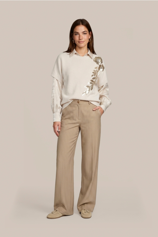 C&S The Label camel dames broek | Model