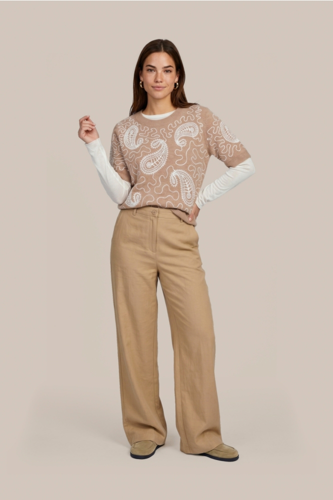 C&S The Label camel dames broek | Model