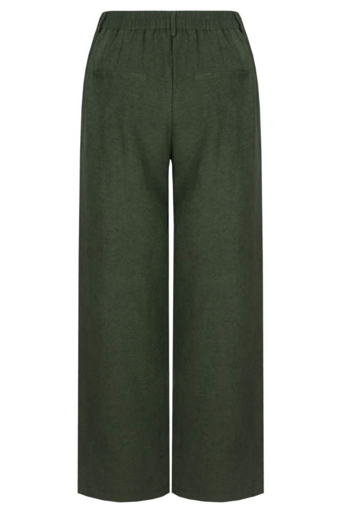 C&S The Label groene dames broek | Achteraanzicht