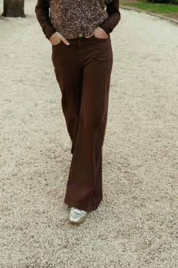 C&S The Label Broek NICO PANTS 26NNC02 Mocha Brown