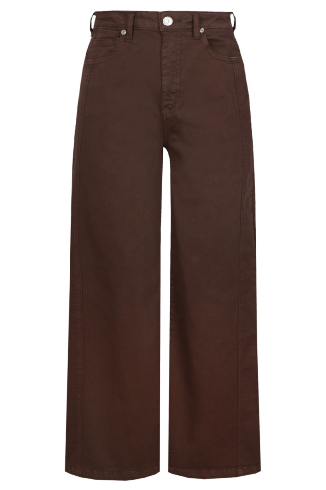 C&S The Label bruine dames broek | Vooraanzicht