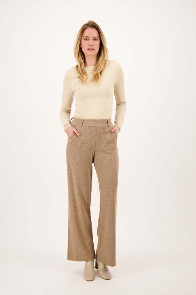 Zusss taupe dames broek | Model