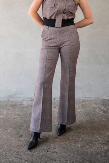 TQ Amsterdam Broek ALEX HERRINGBONE 26FW 00TQ092AE Dark Brown
