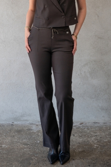 TQ Amsterdam Broek ROMEE SMALL PINSTRIPE 26FW 00TQ048BMU After Dark