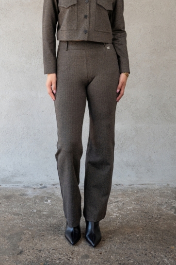 TQ Amsterdam Broek ROMET SHADOW HERRINGBONE 26FW 00TQ214AT Brandy-Black