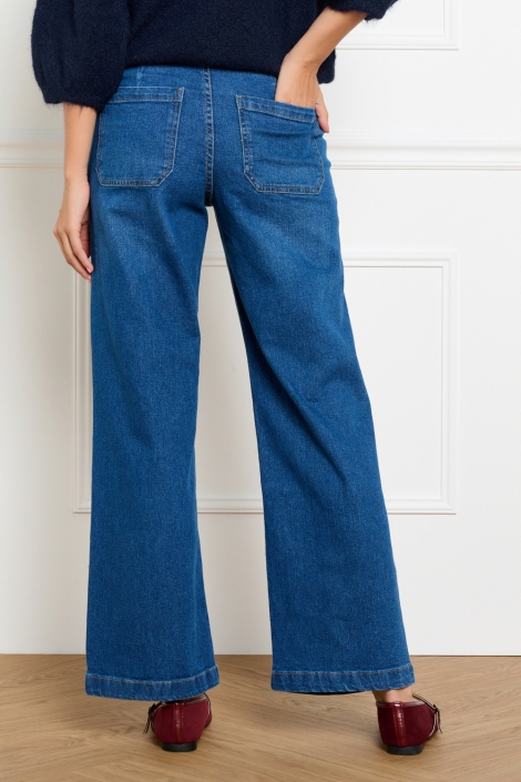 LolaLiza blauwe dames jeans | Model achteraanzicht