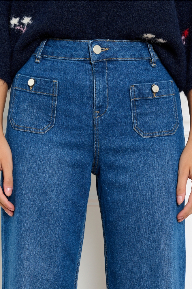 LolaLiza blauwe dames jeans | Close up