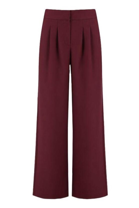 Harper & Yve bordeaux dames broek | Vooraanzicht