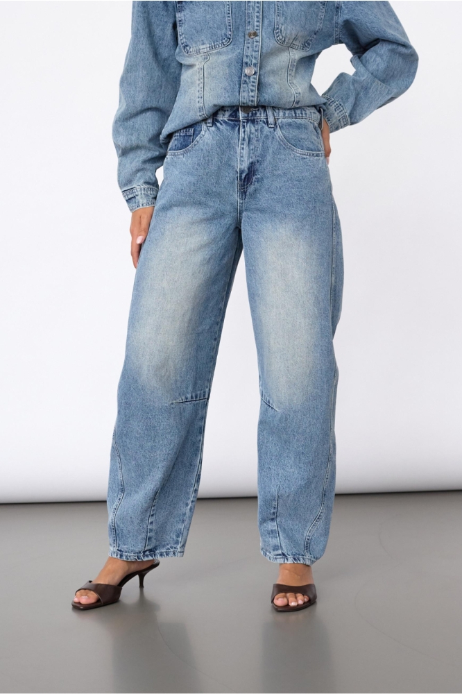 SisterS point blauwe dames jeans | Model vooraanzicht