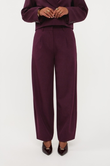 Ydence Broek PANTS BLYTHE FS2603 AUBERGINE