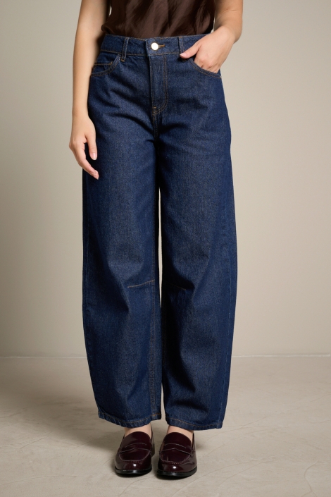 LolaLiza blauwe dames jeans | Model vooraanzicht