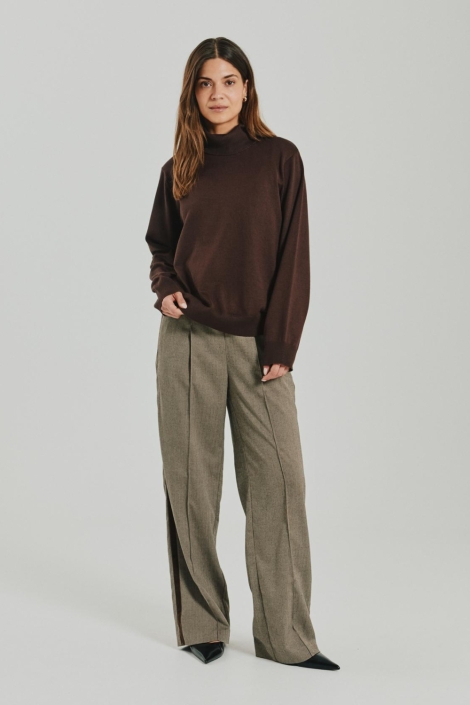 Freequent taupe dames broek | Model