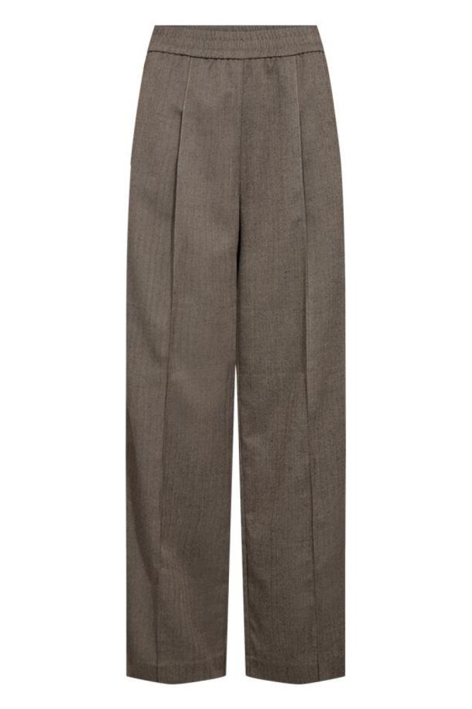 Freequent taupe dames broek | Vooraanzicht
