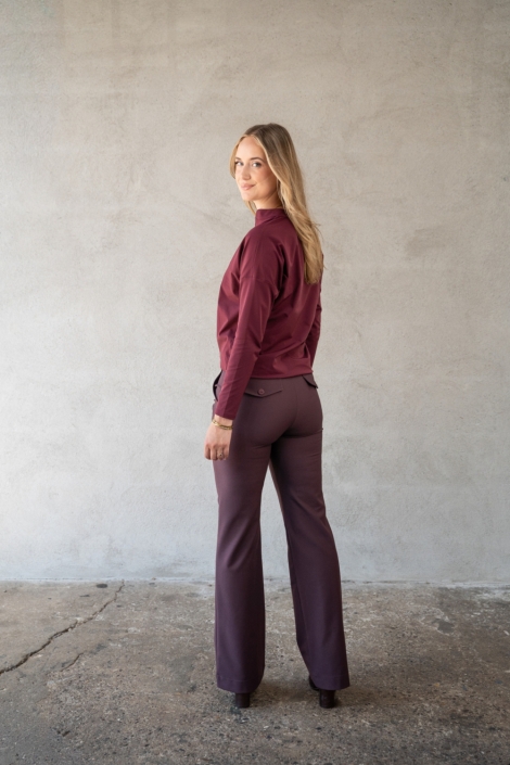 TQ Amsterdam bordeaux dames broek | Model
