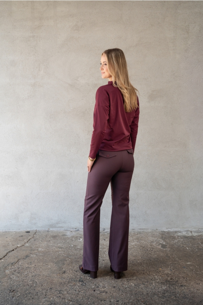 TQ Amsterdam bordeaux dames broek | Model