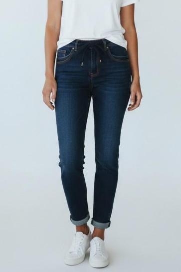 Geisha Jeans ETHEL JEANS TURN UP blue/black denim blue/black deni