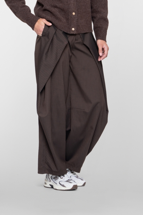 Geisha bruine dames broek | Model vooraanzicht