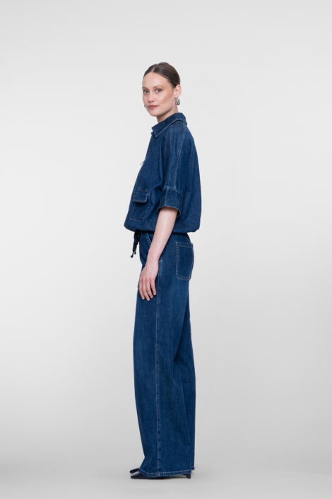 Geisha blauwe dames jeans | Model zijaanzicht